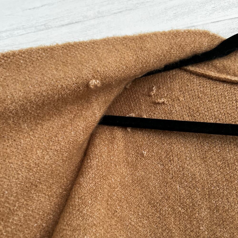 &Merci NWT Camel Long Sleeve Longline Pocket Cardigan Size L - Picture 8 of 9
